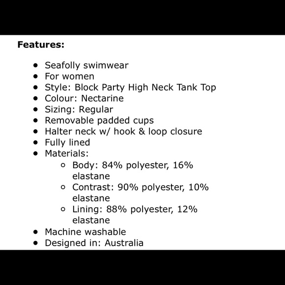 Seafolly Size 8 High Halter Neck Bikini Top w/ Tie - Picture 6 of 8